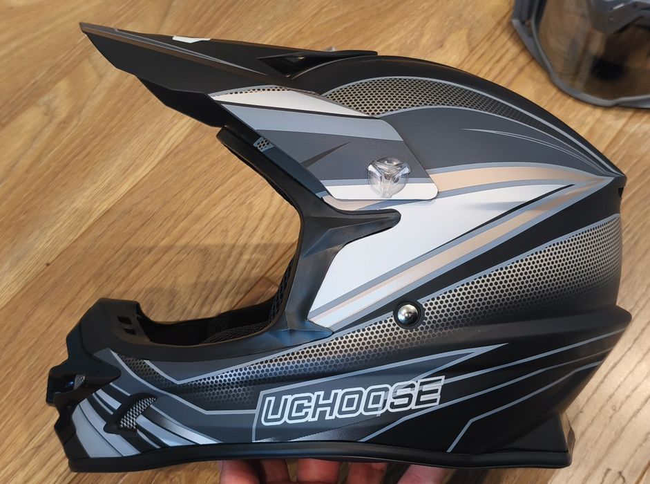NOWY Kask cross okulary gogle na rower hulajnogę Uchoose rozmiar M