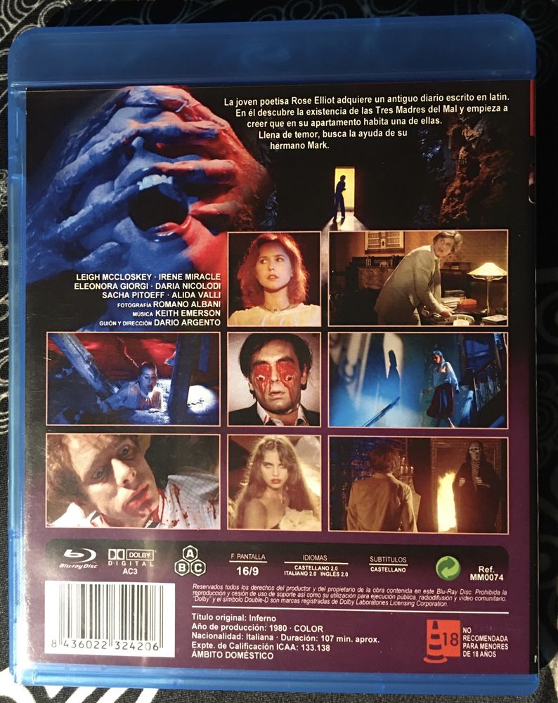 Inferno - Dario Argento Blu ray