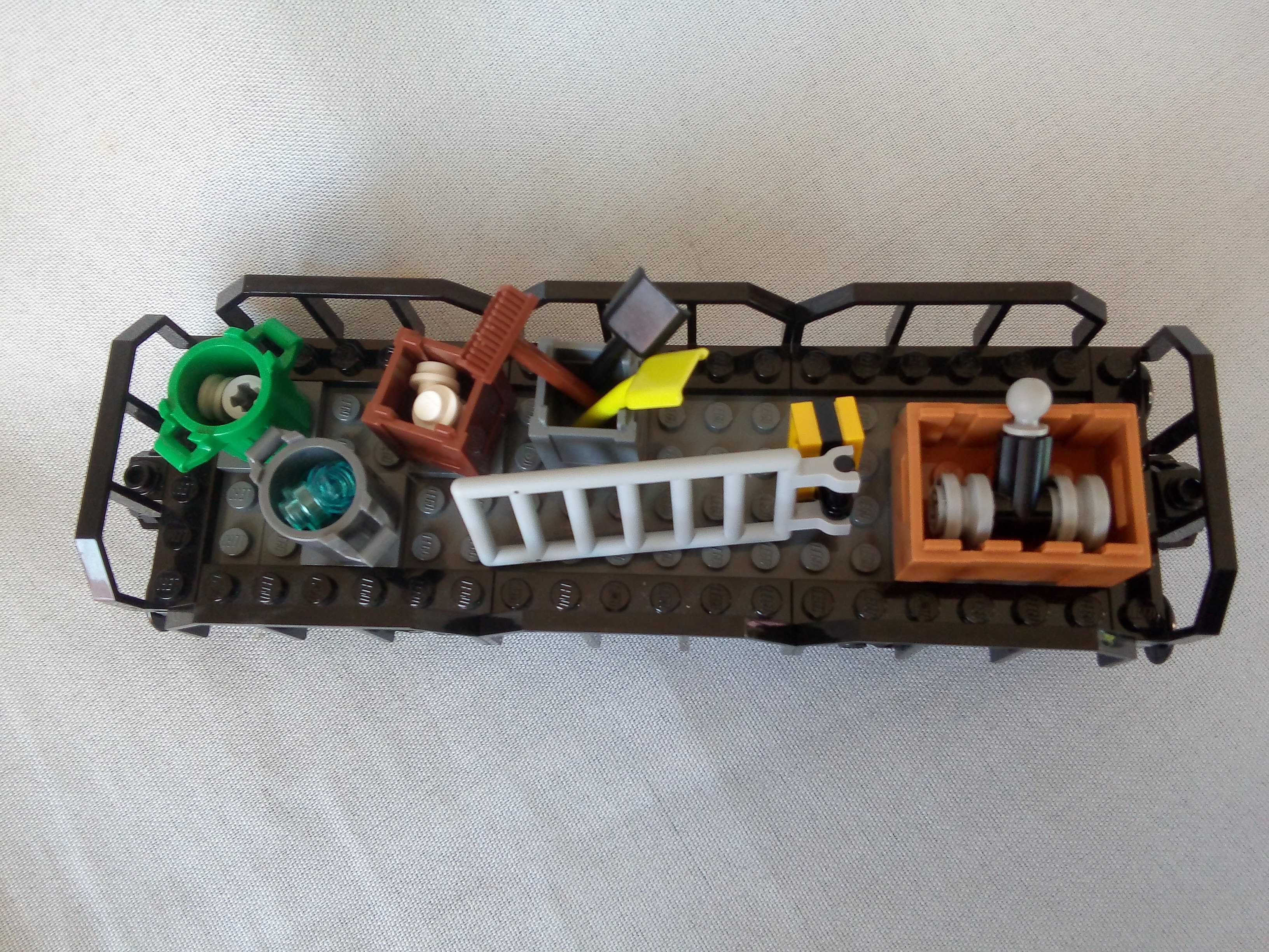 LEGO train - wagon uniwersalny otwarty z wyposażeniem GRATIS wysyłka