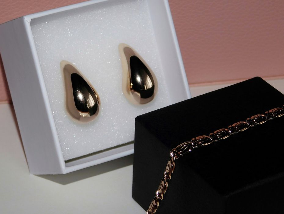 Медзолото Xuping сережки + браслет