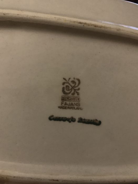 Fajans Włocławek półmisek talerz Genowefa Kawecka