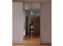 Lustro wąske prostokątne w ramie aluminiowej 265x45 cm Front Do Szafy