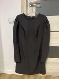 Чорна класична сукня футляр 38 М Mohito з рукавами ліхтариками