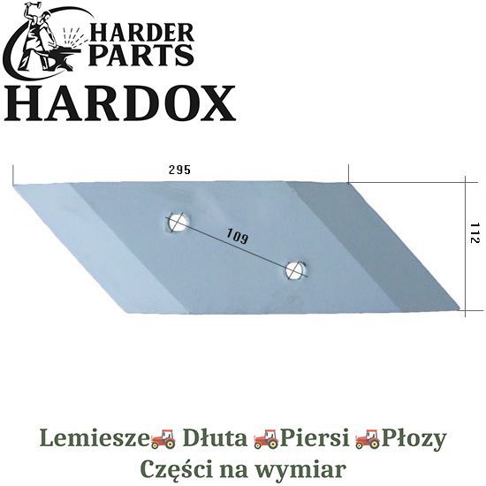Dłuto Pottinger HARDOX 9252.60210 części do pługa 2Xlepsze niż Borowe