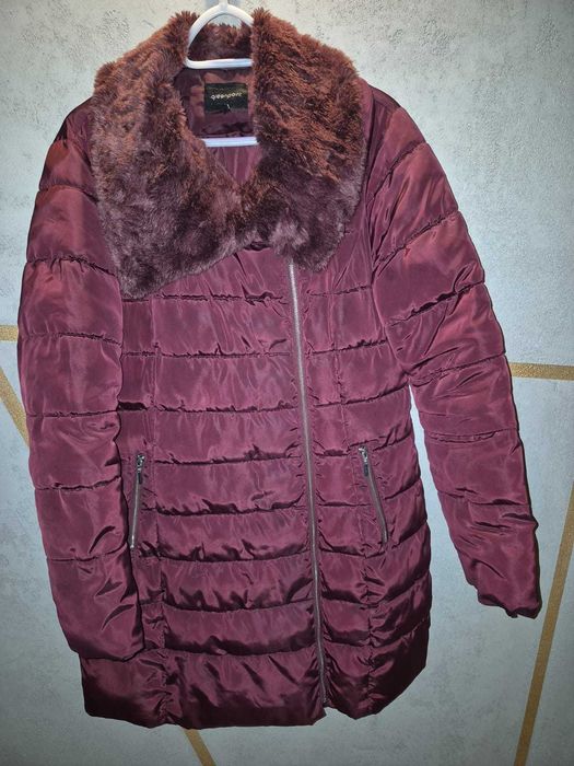 Damska kurtka zimowa – kolor bordowy XL / XXL