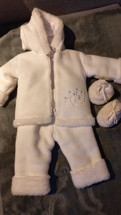 Ubranko do chrztu zimowe dla chłopca