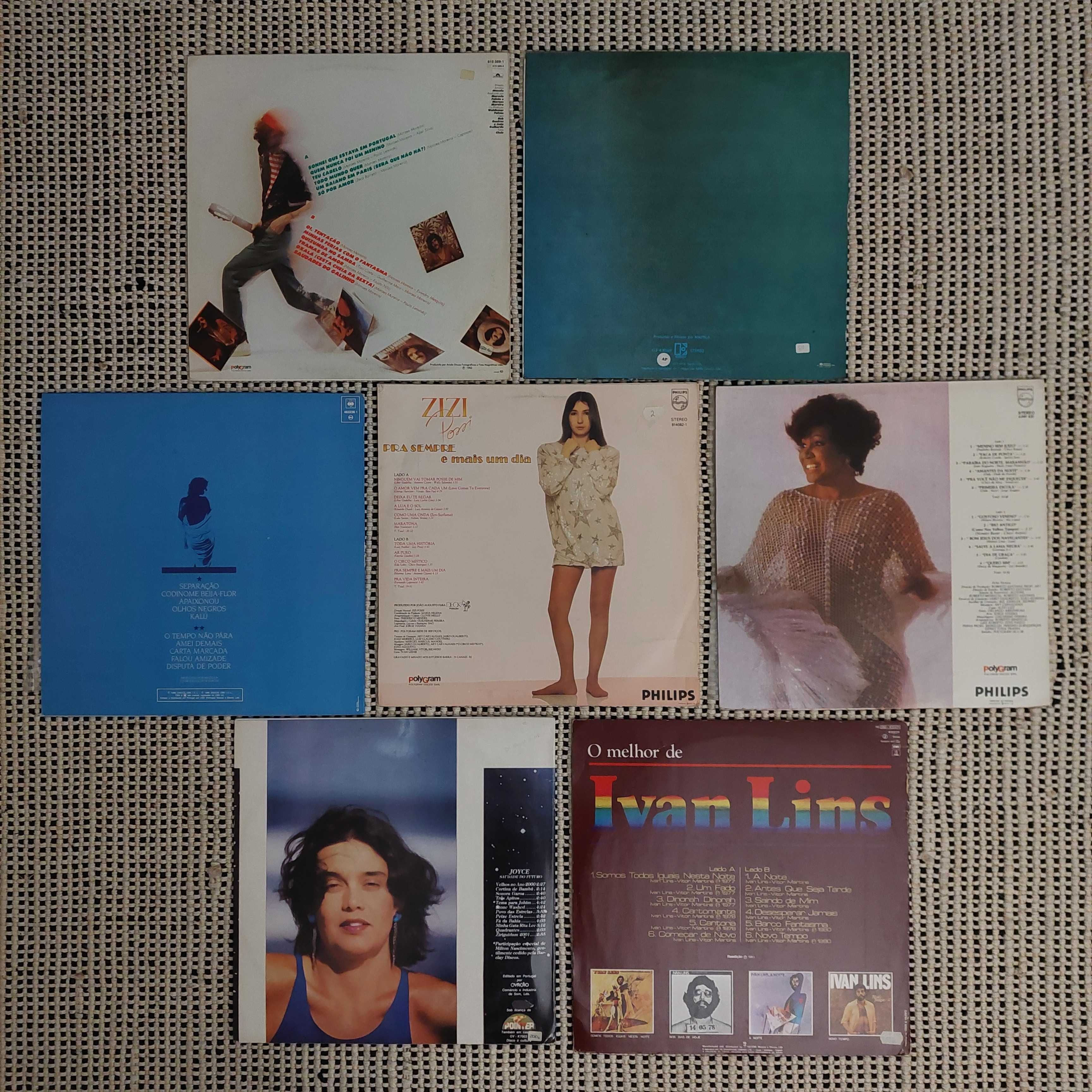 Lote 7 vinis LP MPB Ney Matogrosso Alcione Ivan Lins Simone Zizi Possi