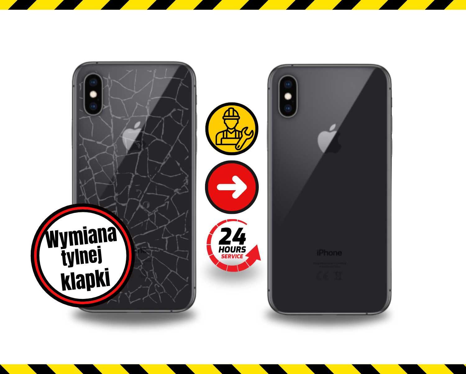 Tylna klapka plecki iPhone 8 X Xr Xs 11 Xs Max 250zł wymiana w 1 dzień