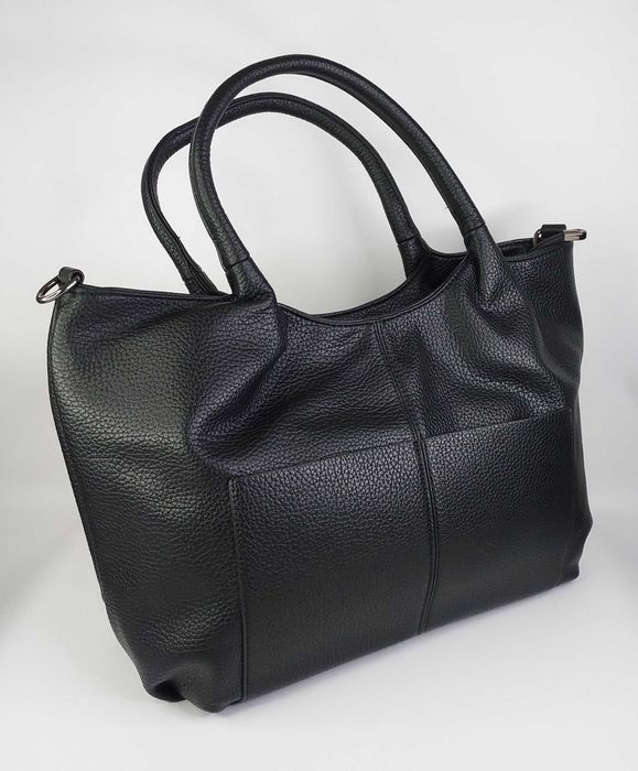 Сумка жіноча велика з двома ручками чорна Karlos Marconi