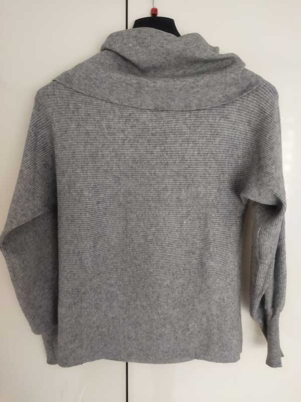 Sweter z golfem damski Reserved. Szary popielaty. Rozmiar M.