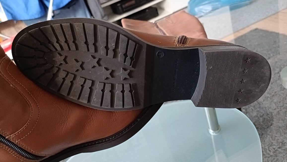 Tommy Hilfiger kozaki damskie roz 41 skóra naturalna