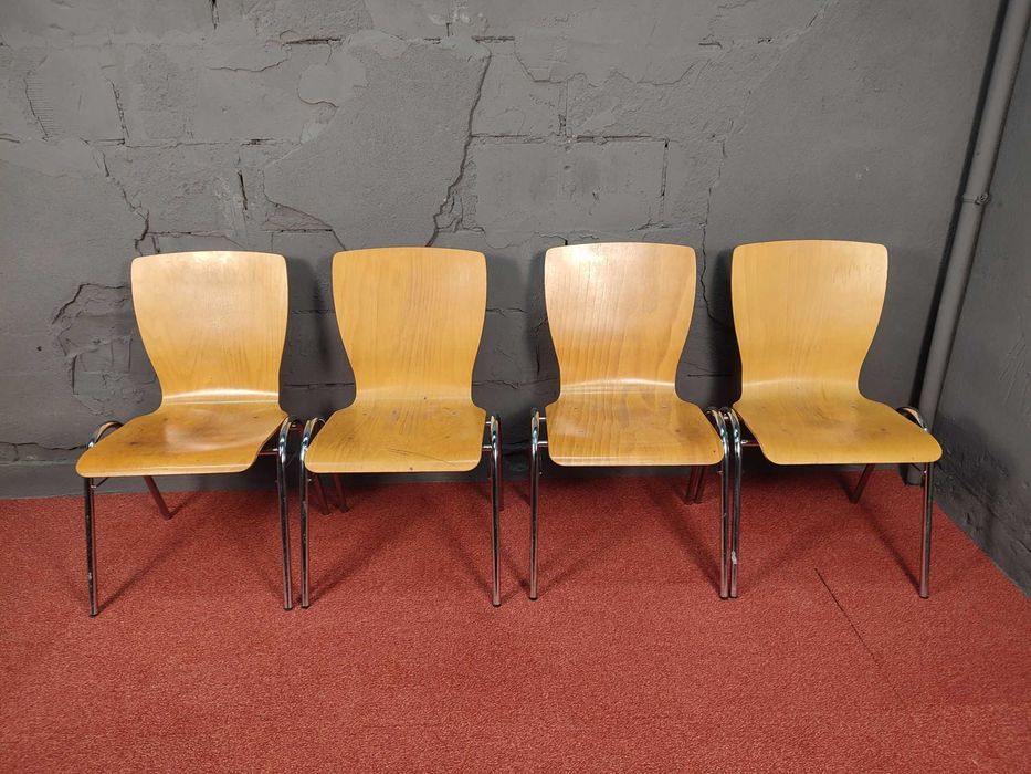 Krzesło biurowe sklejka chrom wysoka jakość jadalnia salon