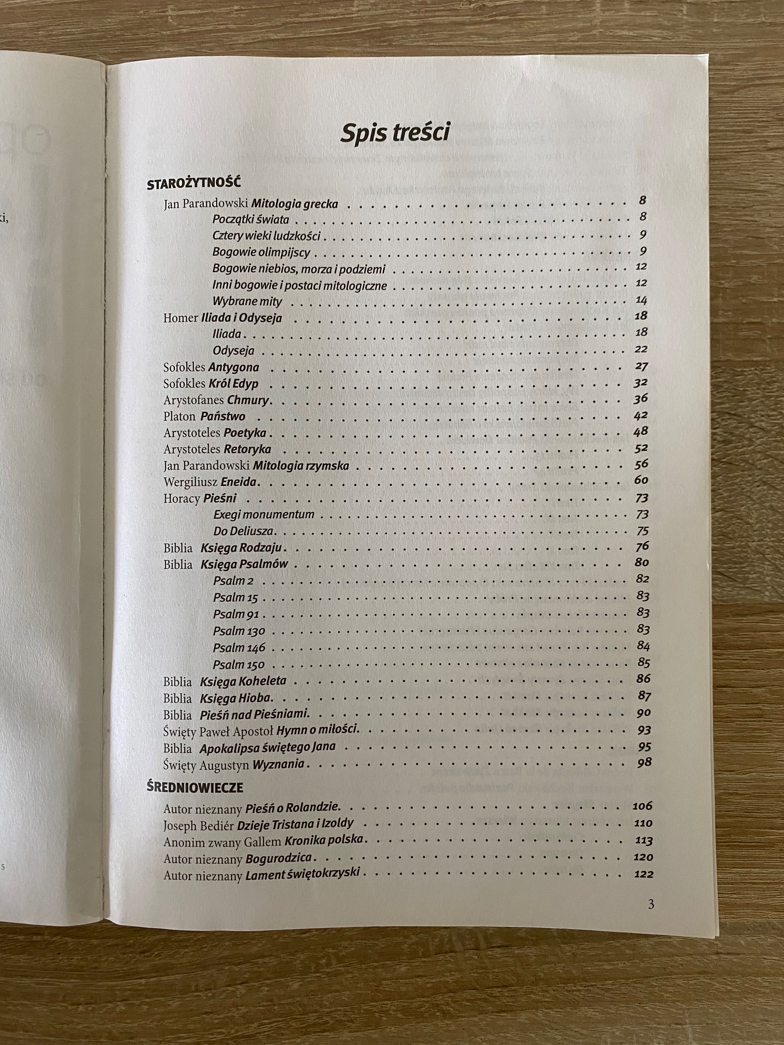 Opracowanie lektur i wierszy dla klas 1-2 liceum i technikum