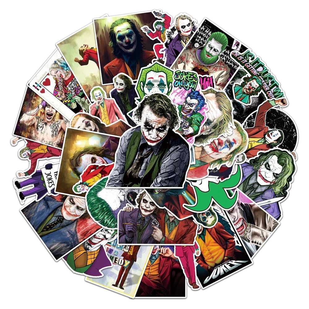 Наклейки стикеры Джокер Joker декор скейт ноут велосипед блокнот смарт