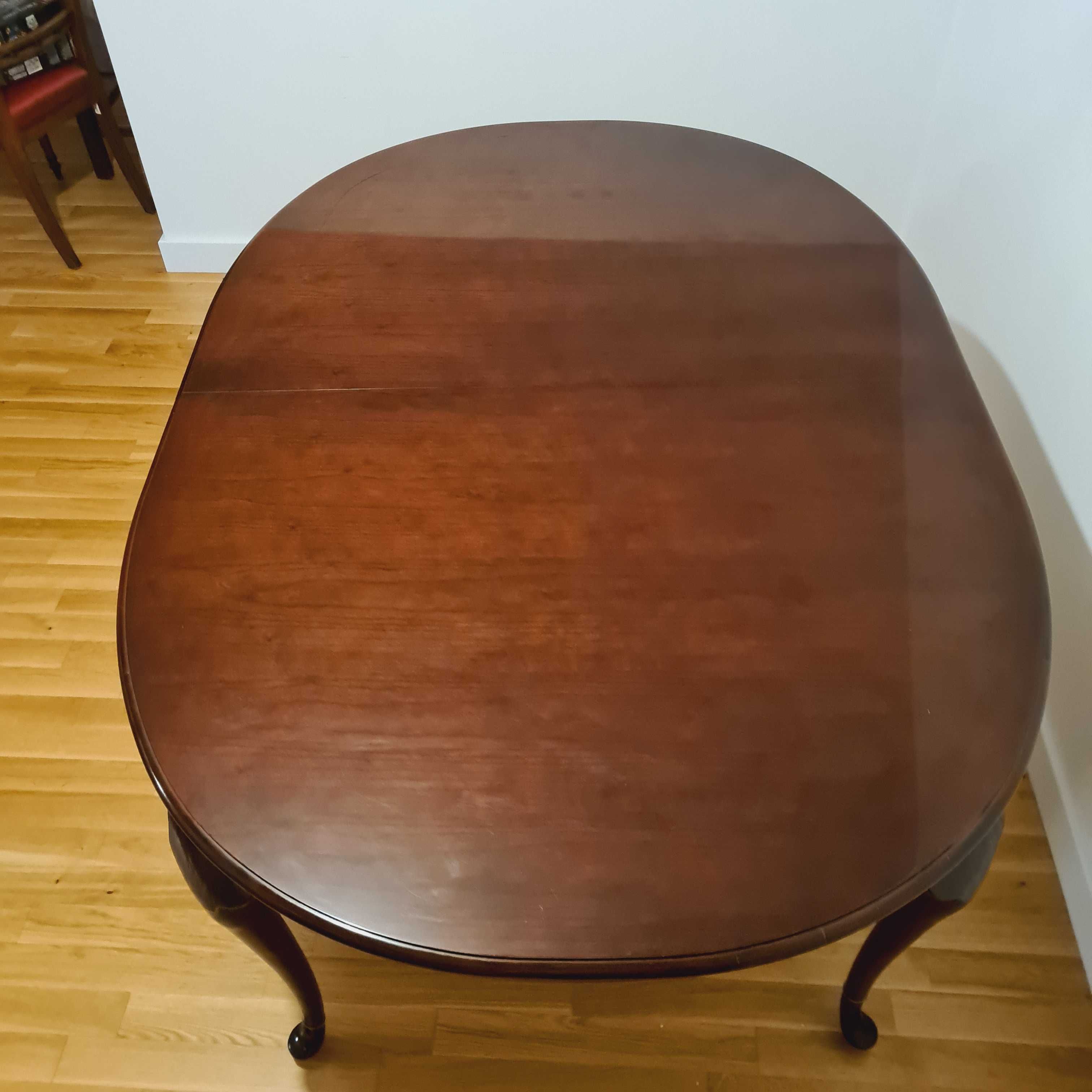 Stół drewniany lakierowany Mahoń USA do jadalni salonu stylowy Drexel
