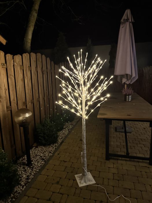 Drzewko świąteczne świecące drzewko led 150 cm cieply led