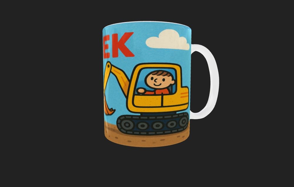 Kubek z własnym logo grafiką OLEK