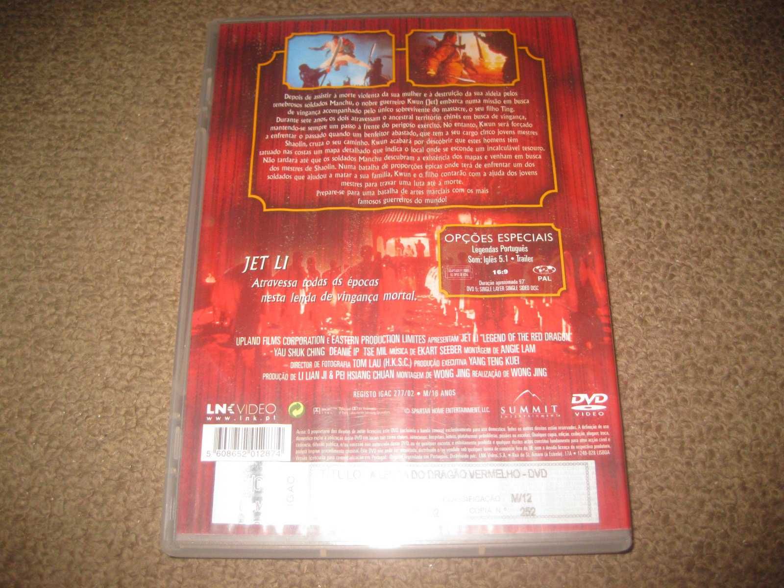 DVD "A Lenda do Dragão Vermelho" com Jet Li