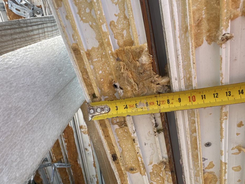 2x okno tarasowe plastikowe 146x208 otwierany slupek zloty dab (transp