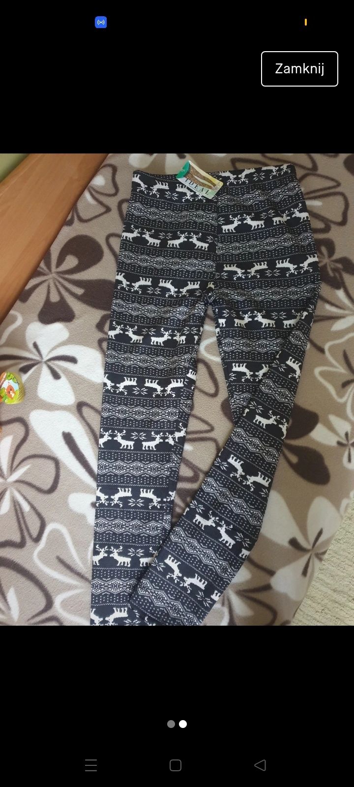 Nowe cieplutkie legginsy roz s