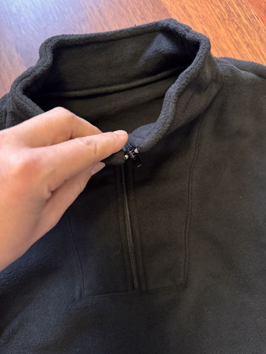Тепла чорна фліска, кофта на флісі