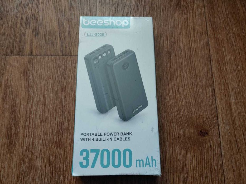 Павербанк Beeshop LJJ-S028 37000mAh со встроенными кабелями