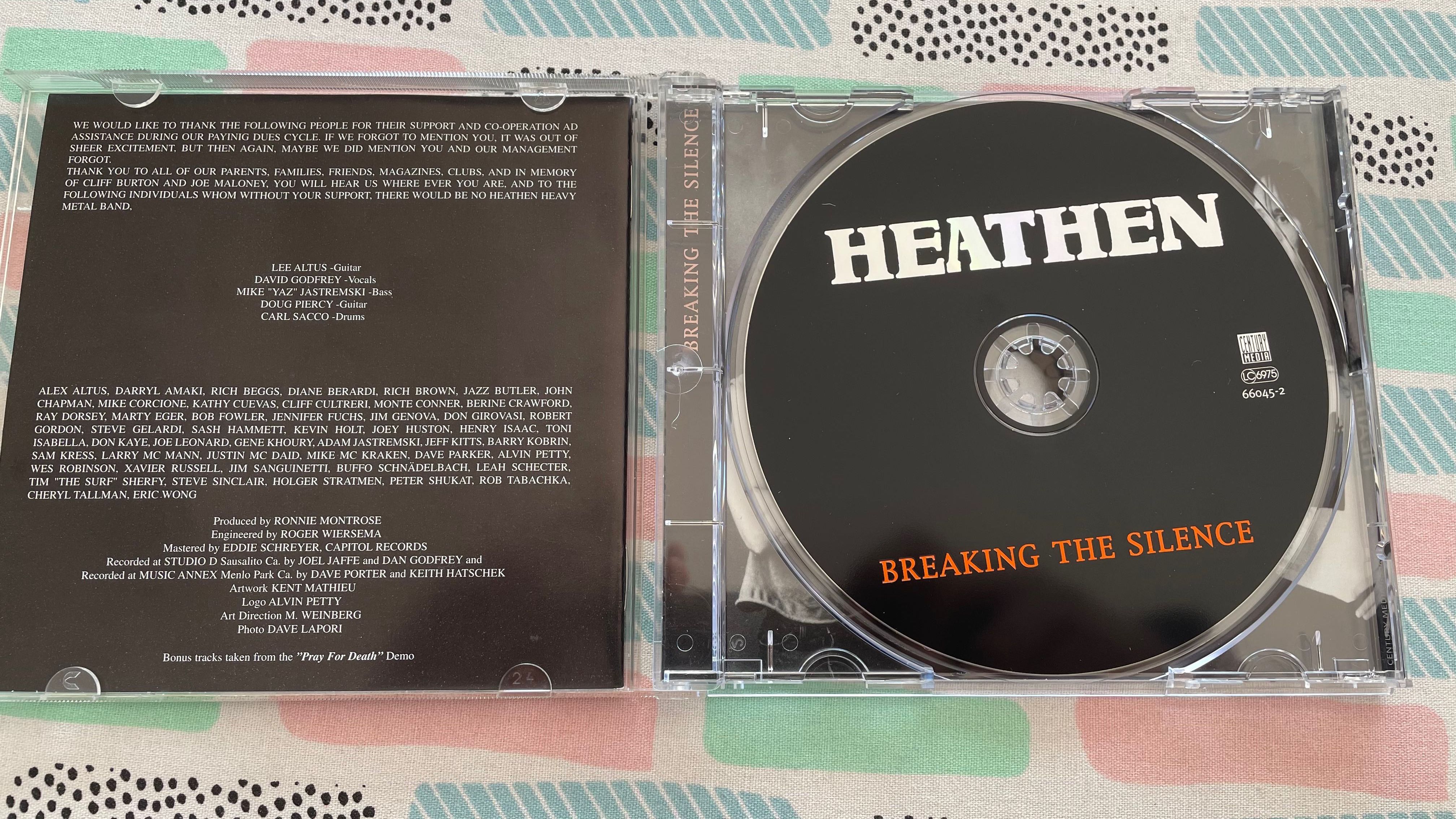 Cd - Heathen ‎– Breaking The Silence