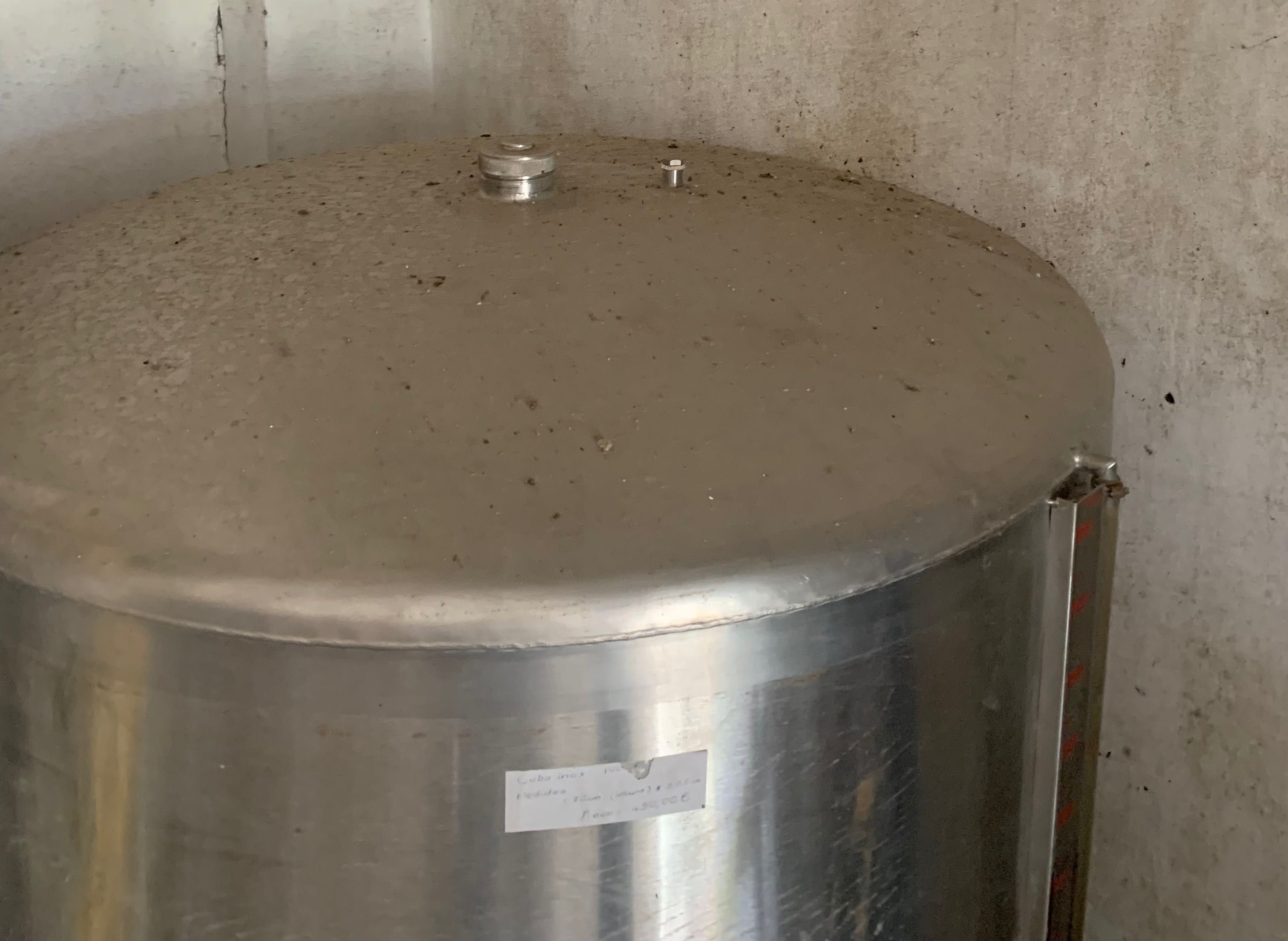 Cuba em inox para armazenamento 1000L