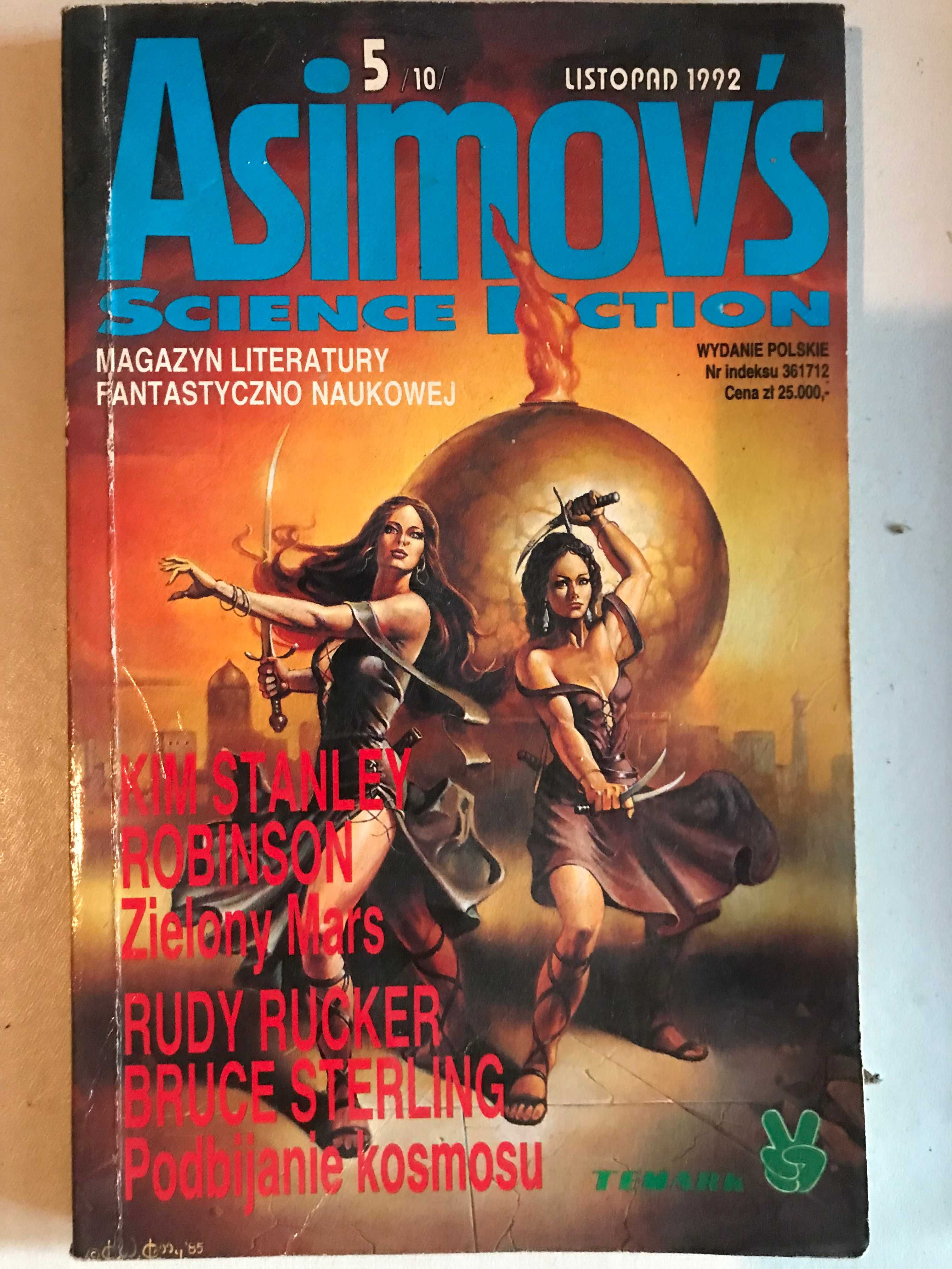 Czasopismo Isaak Asimov's science fiction wydanie polskie listop. 1992