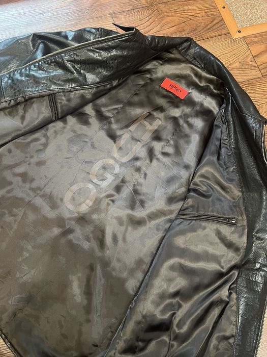 Шкіряна куртка HUGO BOSS