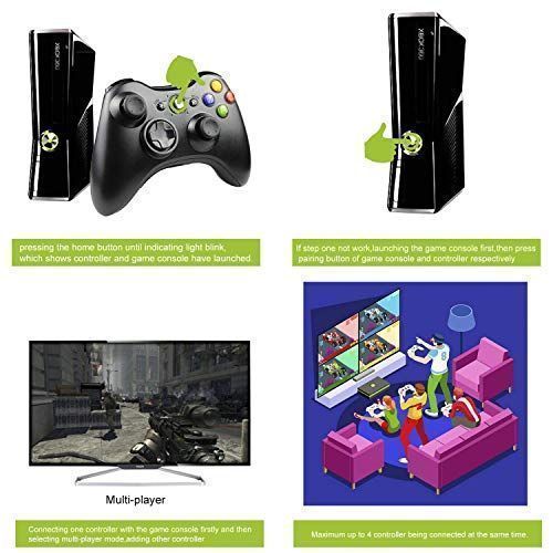 Kontroler bezprzewodowy Diswoe Xbox 360 Gamepad do PC/Xbox 360