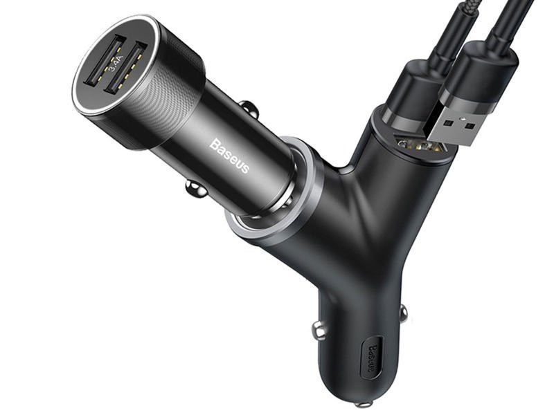 Ładowarka Samochodowa Baseus Y 3.4A 2X Usb +Port Zapalniczki