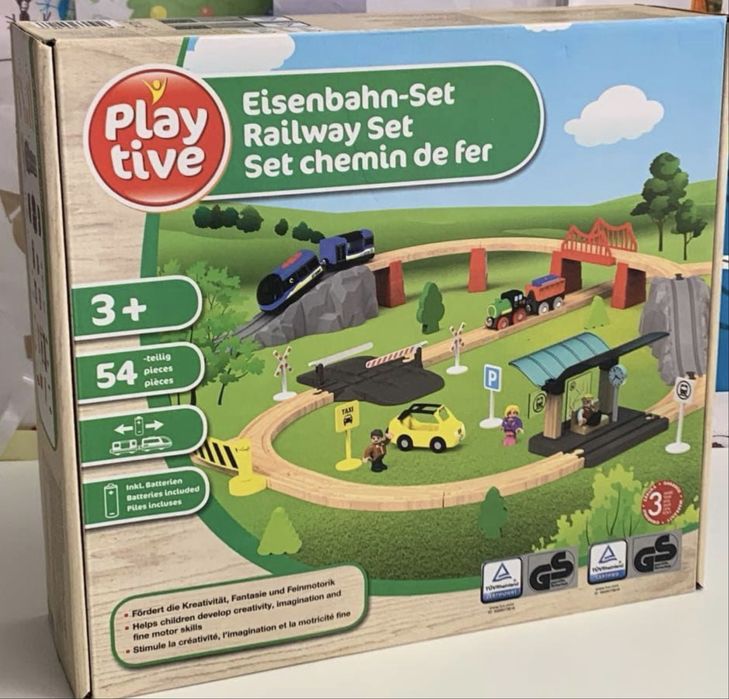 Набір дерев’яної залізниці Дорога ,трек, Таксі