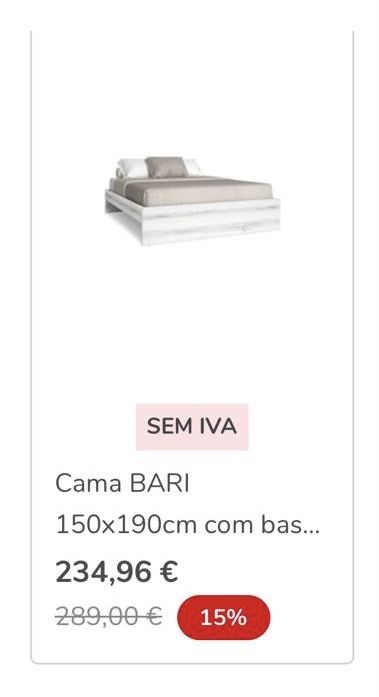 Cama casal (150 x 190cm) com gaveta e cabeceira