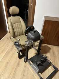 Stelaż simracing + kierownica thrustmaster TX leather