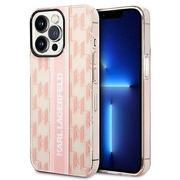 Etui Karl Lagerfeld Mono Vertical Stripe na iPhone 14 Pro 6,1" - różow