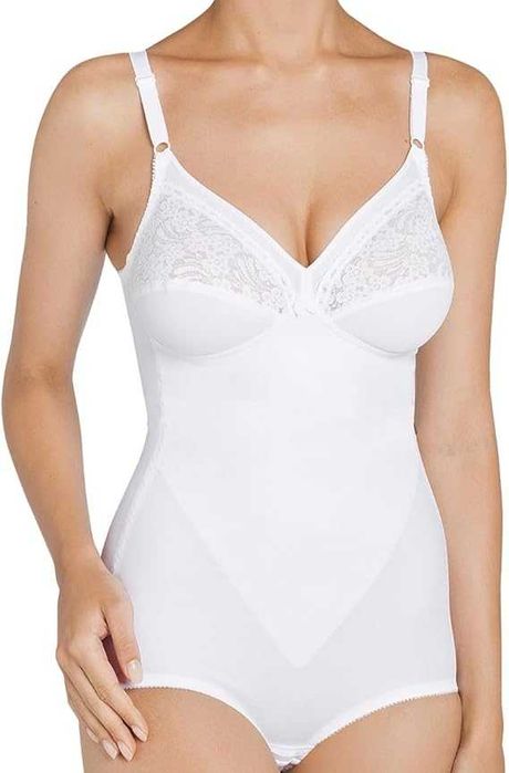 TRIUMPH Body Damskie Formfit BS X Koronkowe Detale Biały 100D