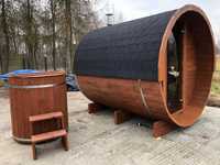 Sauna Ogrodowa 2,5 m x 2,2 m Cały komplet Piec +akcesoria Raty Leasing