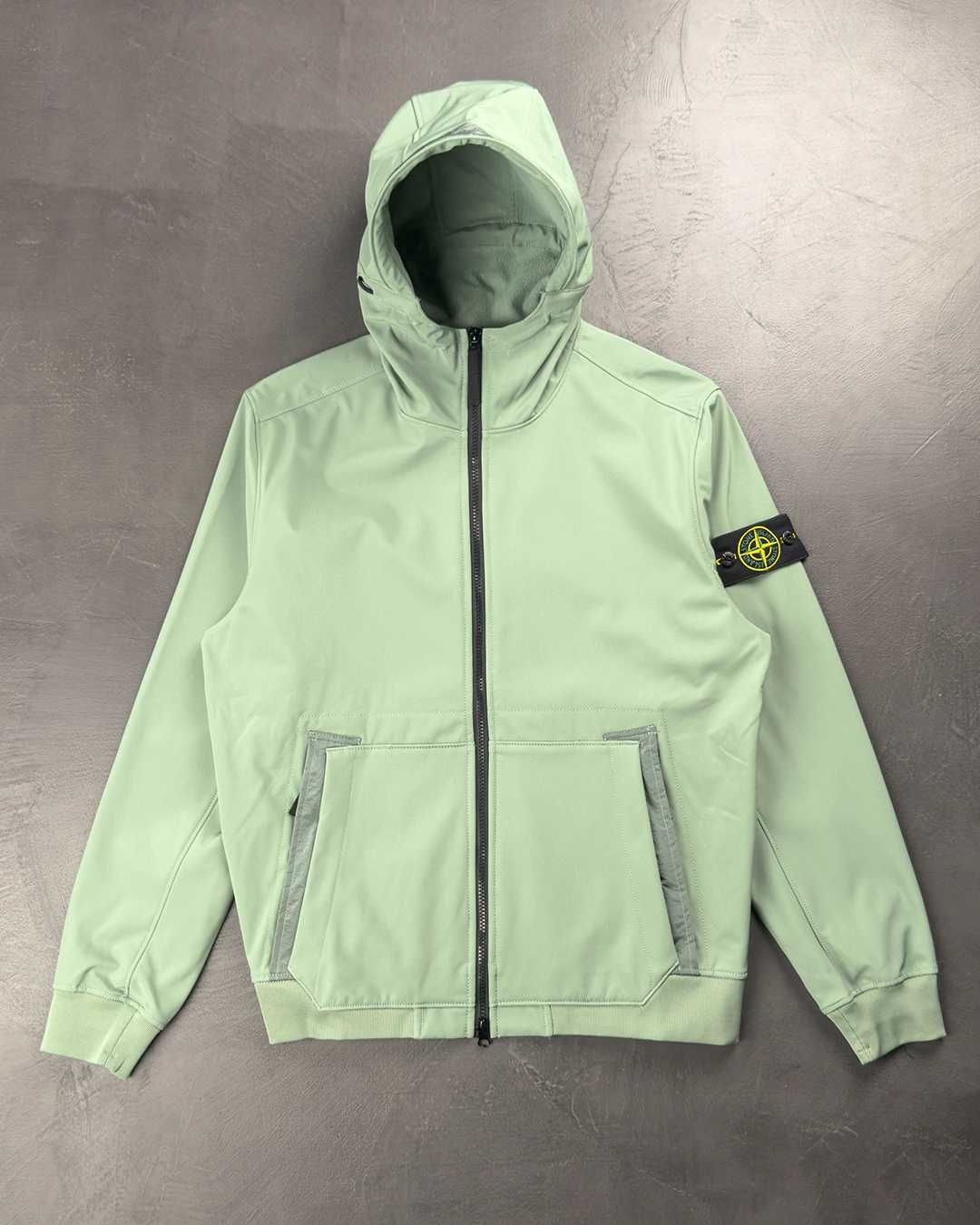 Куртка STONE ISLAND Q0122 SOFT SHELL-R_E.DYE Technology Sage Green