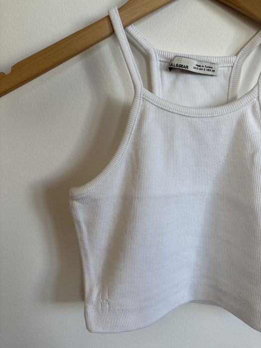 Crop top branco Pull&Bear
