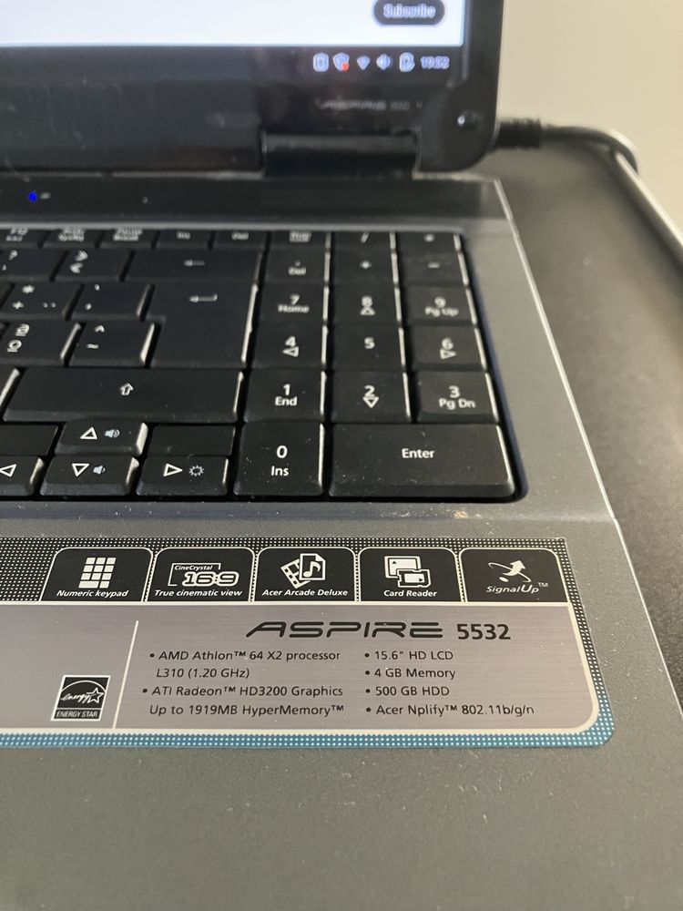 Portátil Acer Aspire 5532