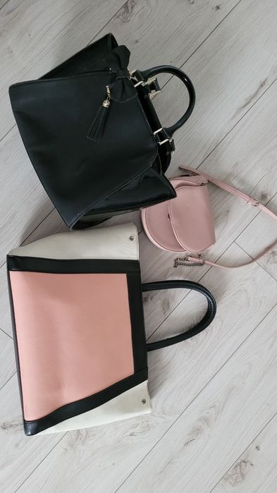 Torebka mała, średnia i duża pudrowy róż