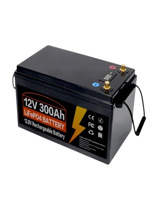 Акумулятор LiFePO4 12V 300Ah літій залізо фосфатний з індикатором