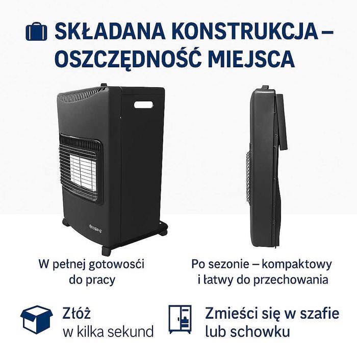 PIECYK GAZOWY szybkie ogrzewanie 4200W na butle GRZEJNIK na gaz