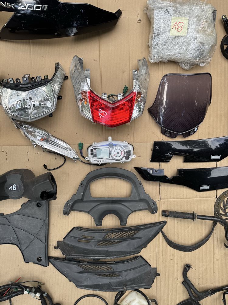 Kymco Dink 200 200i owiewka lampa szyba licznik tarcza nosek części