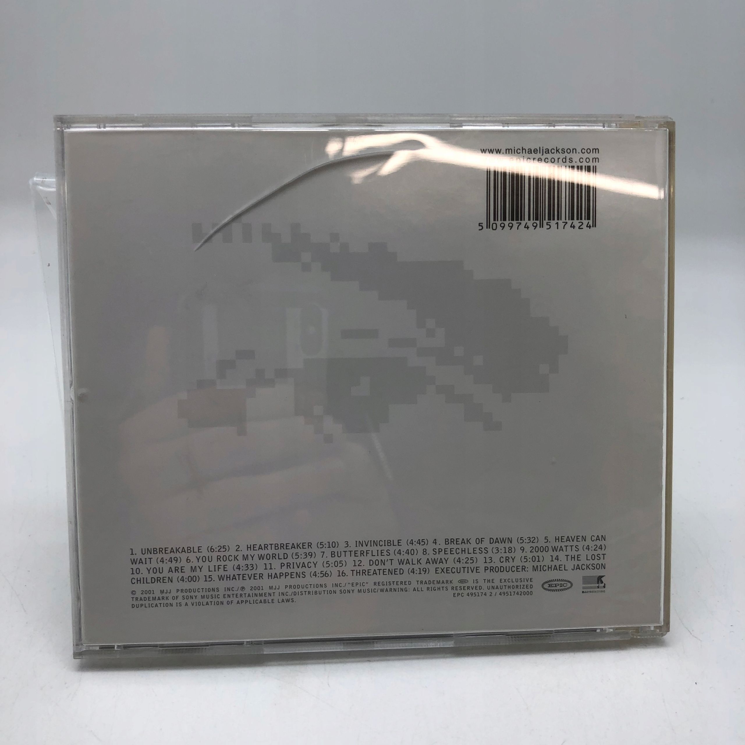 cd - michael jackson - invincible 2001 pop