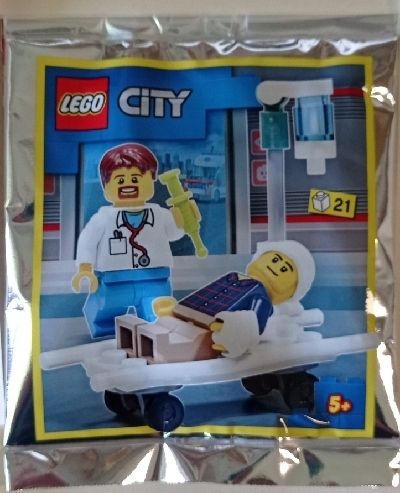 LEGO Pacjent ręka w gipsie bandaż głowa cty1290 N