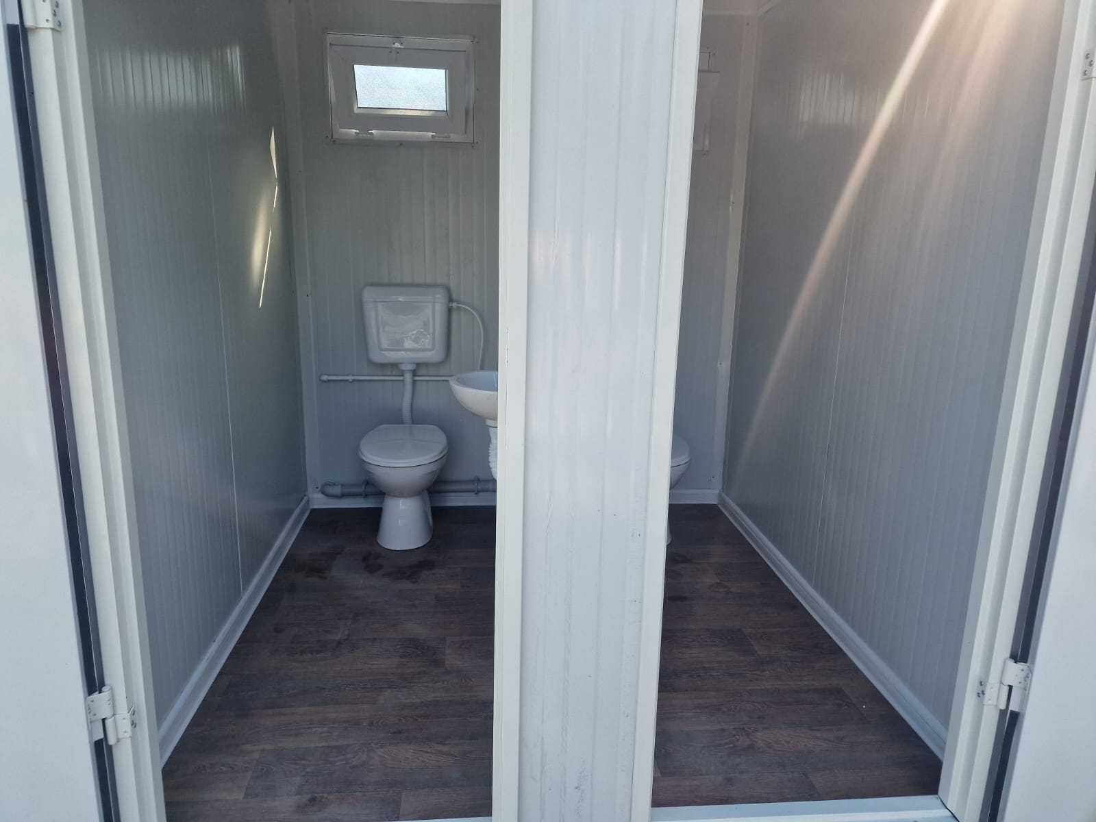 Kontener sanitarny 2x WC damski męski całoroczny 2,2x2,2m nowy 5m²