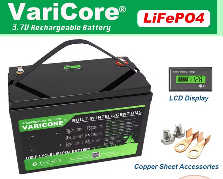 Akumulator lifepo4 Varicore 12v 180Ah przyczepą kempingowa kamper