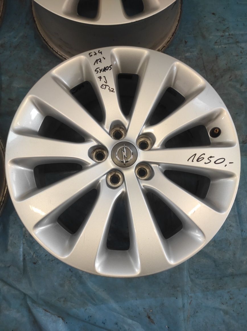 574 Felgi aluminiowe ORYGINAŁ OPEL R 17 5x105 Bardzo Ładne